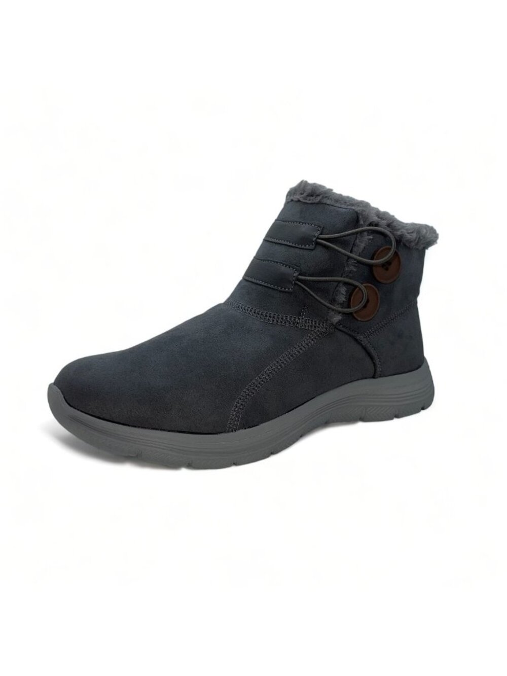 TIOSEBON Women's Winter Ankle Fur Lined Boots Anti-Slip On Resistant Booties Sho - Picture 6 of 14
